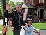 James, Catherine and Dad at the Pemberville Parade